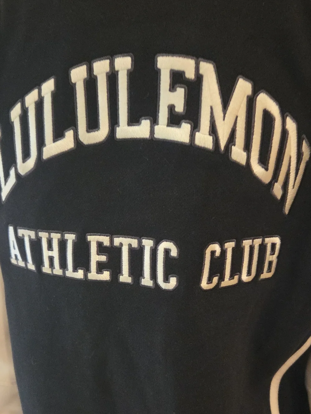 lululemon athletica Oversized Collegiate Black & Cream Varsity Jacket